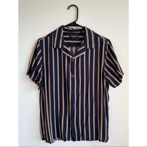 The Kooples striped shirt and swim trunks